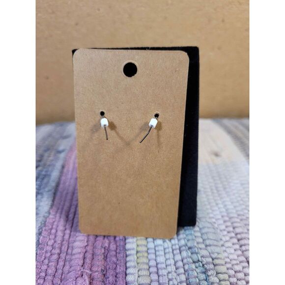 (3 for $15)~JoMa~ Silvertone Teardrop Earrings with Black Accent- NWT - Picture 4 of 4